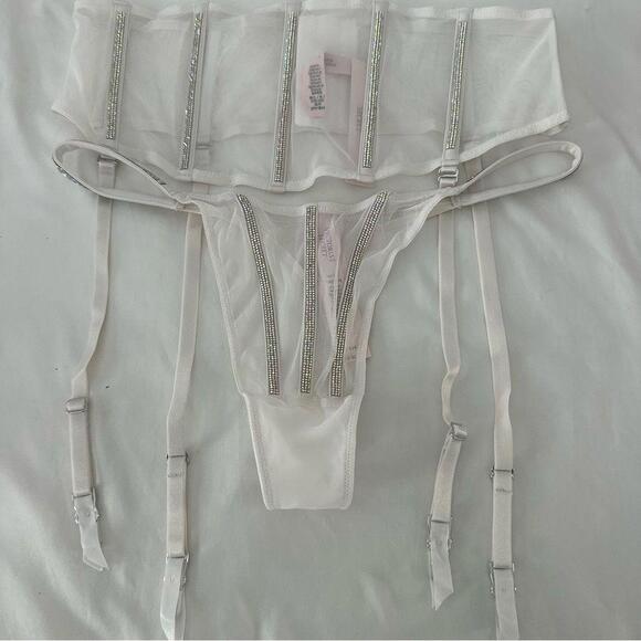 Victoria’s Secret Sheer Shine Waist-Cinching Garter Belt
And Thong Set - Picture 2 of 9